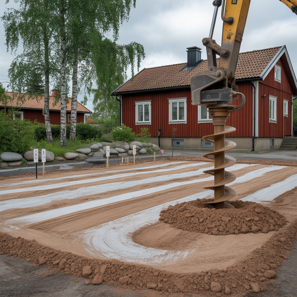 stabilisering av lerjord kalk cement steg och kostnad