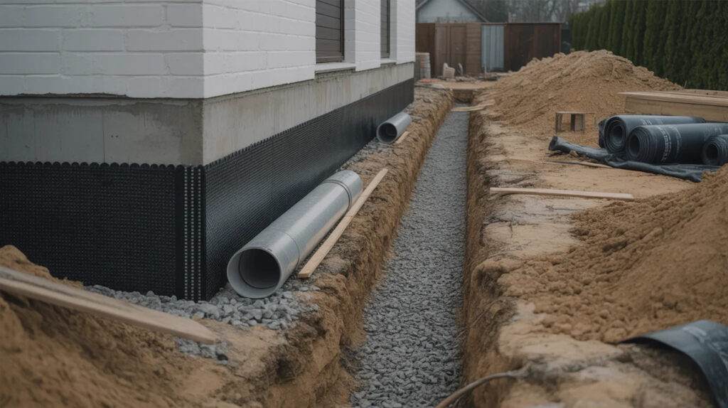 Dränera Husgrund & isolera källargolv