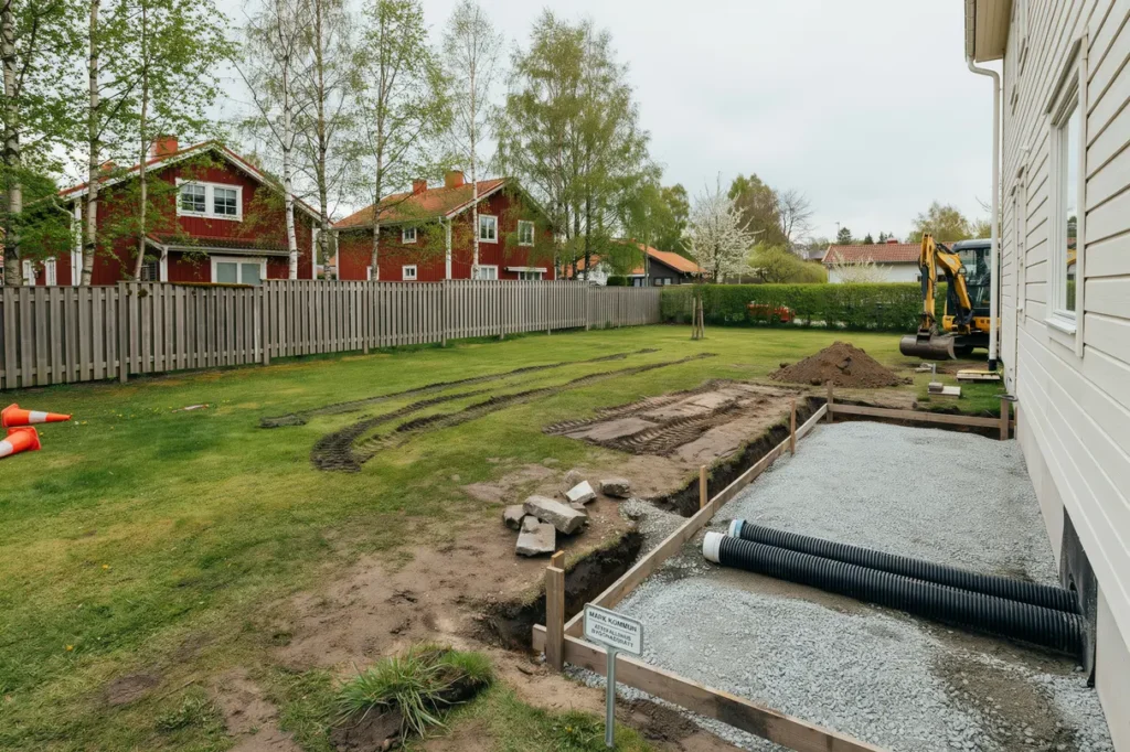s planerar du markarbetet f r ett attefallshus grund dr nering och vanliga misstag p tomten